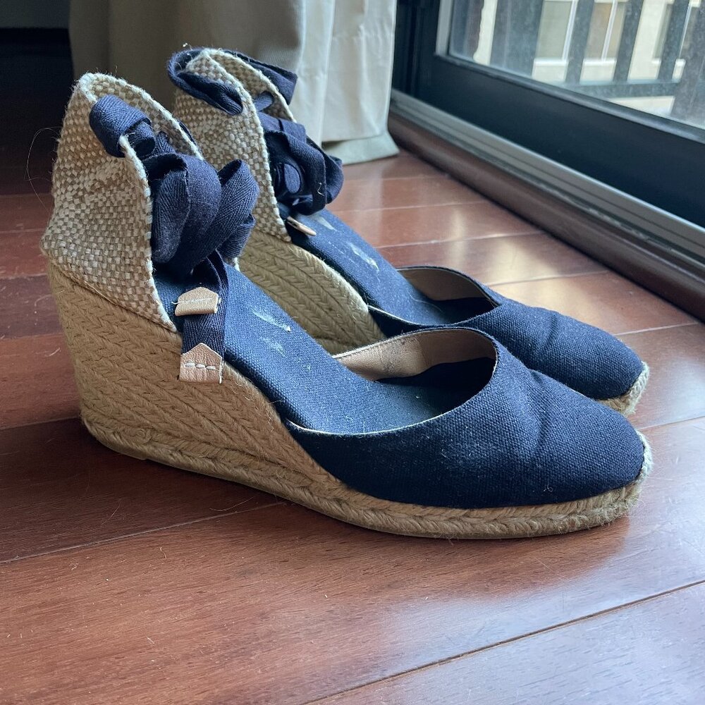 Castañer Navy Blue Carina Size 40 Wedges